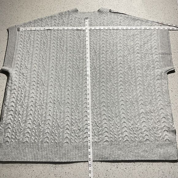 100% Cashmere Well With Cardigan Gray Open Front Oversized M - Picture 6 of 16